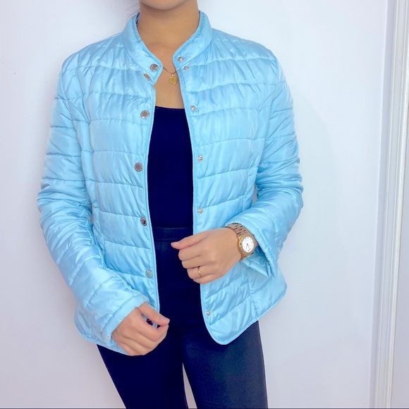 Top Secret Baby Blue Puffer Coat - Picture 2 of 3
